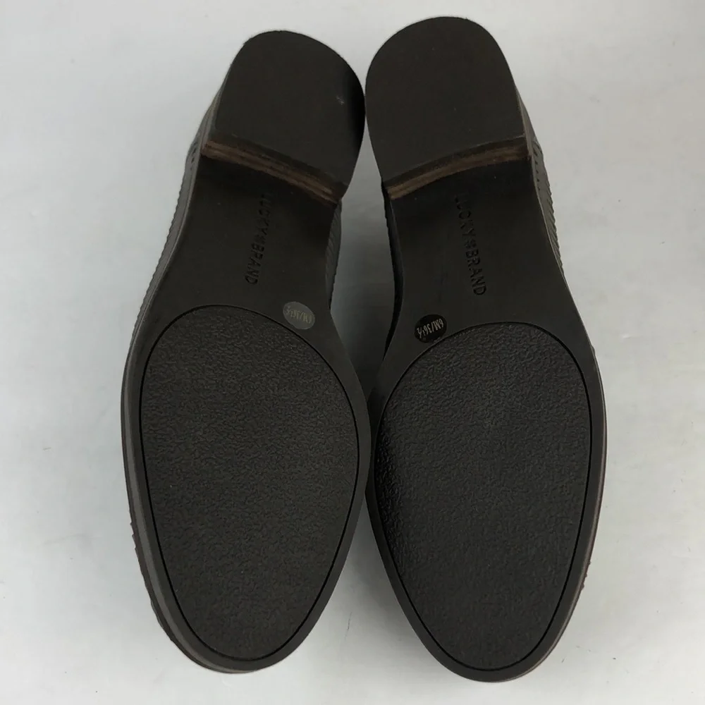 NEW Lucky Brand Camdyn Minimalist Cut Out Leather Loafer Flats 6 - Picture 9 of 10